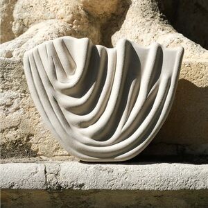 CULT GAIA Venus Clutch Sculptural Clutch in Travertine